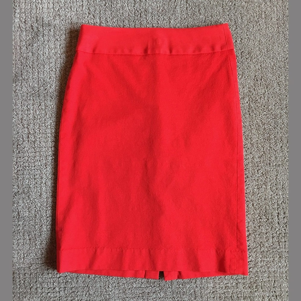 Red Pencil Skirt Banana Republic Size 0